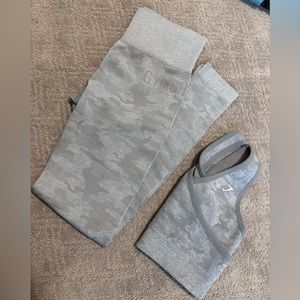 Gymshark Adapt Camo bra & legging bundle both size S